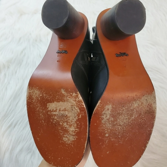 **Coach Sz 6 Black Leather Moto Bootie Ankle Boot - Picture 6 of 8